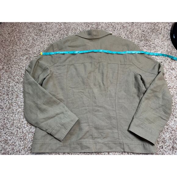 J. Jill Women's blazer, tan, Linen Blend size Medium, lightweight jacket - Picture 6 of 10